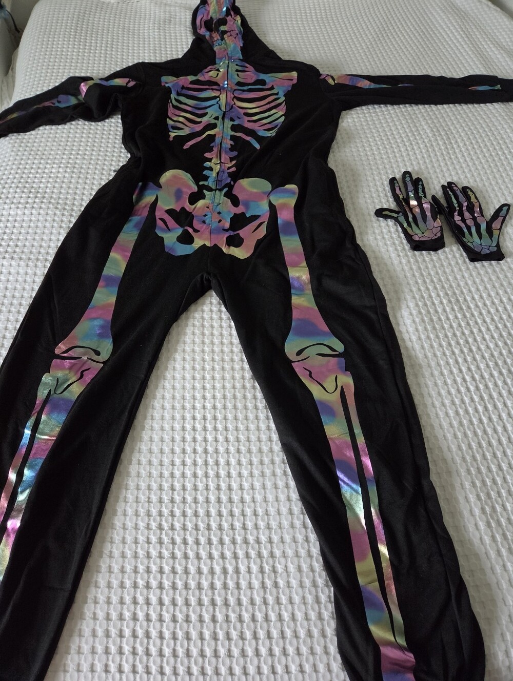 Tipsy Elves Iridescent Skeleton Halloween Costume